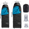Мешок спальный NATUREHIKE CW400 NH18C400-D с утиным пухом черный 6927595794531