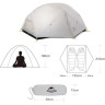 Палатка NATUREHIKE MONGAR NH17T007-M 20D двухместная сверхлегкая фиолетовая 6927595700594