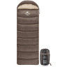 Спальный мешок NATUREHIKE U SERIES U350 двойной хлопок осень-зима молния слева Brown 6927595767221BL