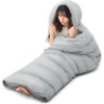 Ультралёгкий спальный мешок NATUREHIKE RM40 утиный пух L молния слева Grey 6927595707173L