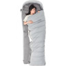 Ультралёгкий спальный мешок NATUREHIKE RM40 утиный пух L молния слева Grey 6927595707173L