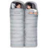 Ультралёгкий спальный мешок NATUREHIKE RM40 утиный пух L молния слева Grey 6927595707173L